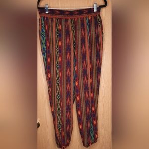 Spacegirly Printed Elastic Waist Joggers Size 20